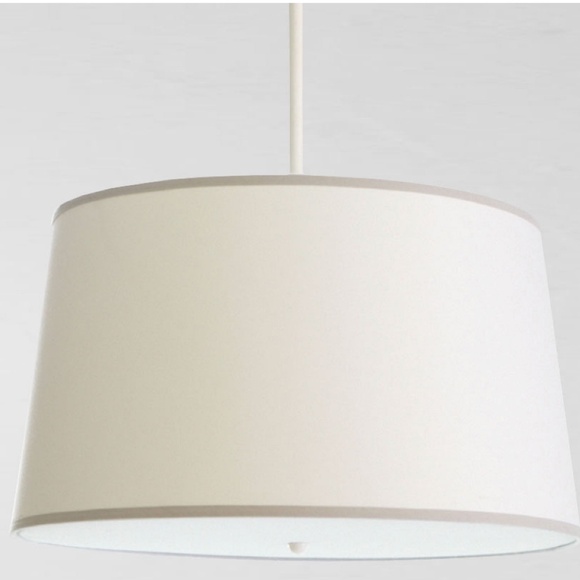 Pottery Barn White/Gray Drum Flush Mount Light - Picture 4 of 4